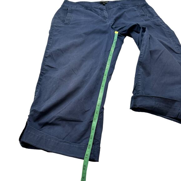 EILEEN FISHER Washed Blue Wide Leg Crop Cotton Blend Pants Size Medium #S4WE0-3 - Picture 8 of 11